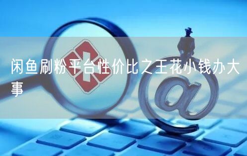 闲鱼刷粉平台性价比之王花小钱办大事