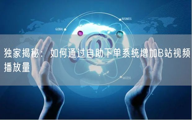 独家揭秘：如何通过自助下单系统增加B站视