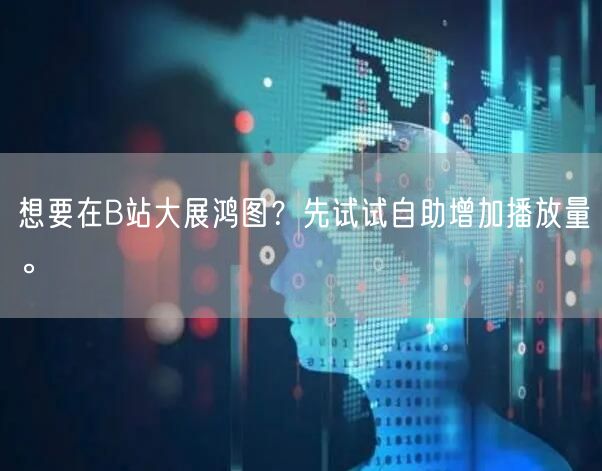 想要在B站大展鸿图？先试试自助增加播放量。