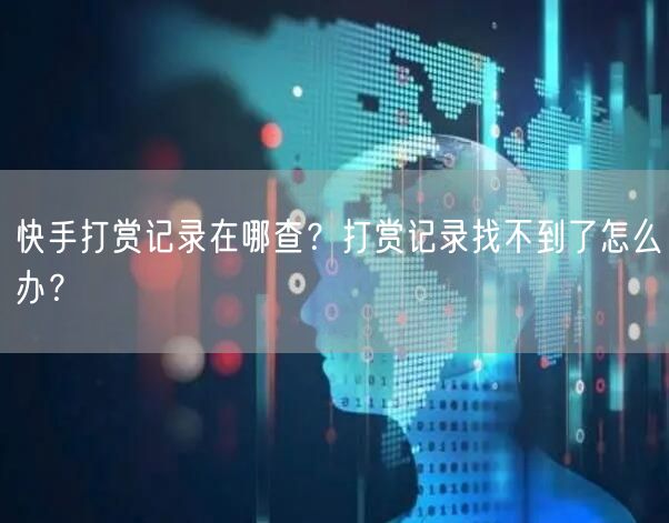 快手打赏记录在哪查？打赏记录找不到了怎么办？