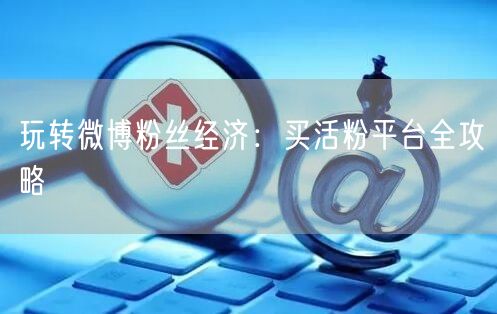 玩转微博粉丝经济：买活粉平台全攻略