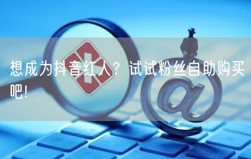 想成为抖音红人？试试粉丝自助购买吧!