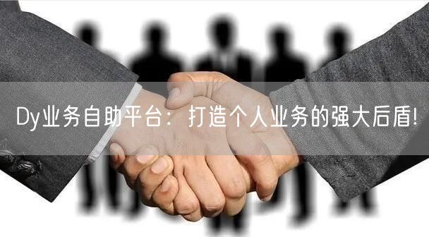 Dy业务自助平台：打造个人业务的强大后盾