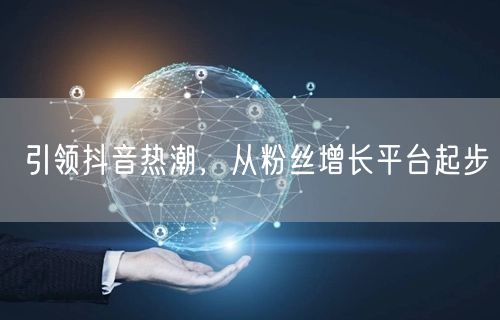 引领抖音热潮，从粉丝增长平台起步