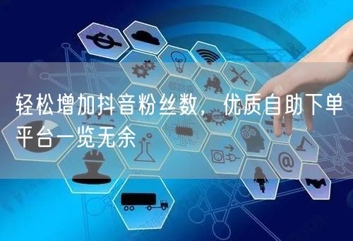 轻松增加抖音粉丝数，优质自助下单平台一览无余