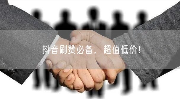 抖音刷赞必备，超值低价！