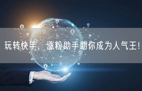 玩转快手，涨粉助手助你成为人气王！