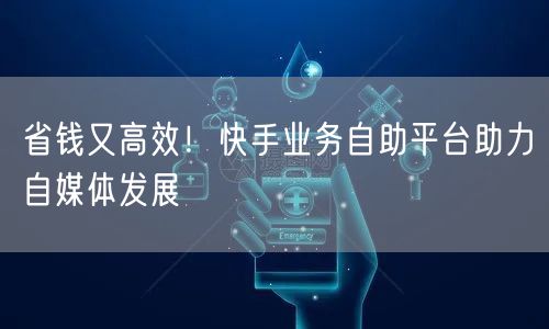 省钱又高效！快手业务自助平台助力自媒体发展