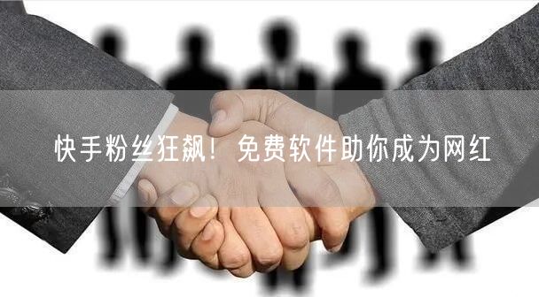 快手粉丝狂飙！免费软件助你成为网红