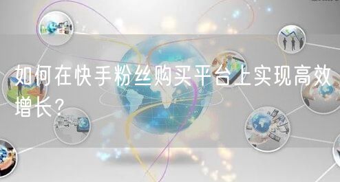 如何在快手粉丝购买平台上实现高效增长？
