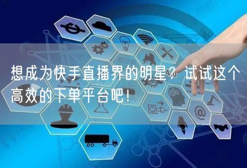想成为快手直播界的明星？试试这个高效的下单平台吧！
