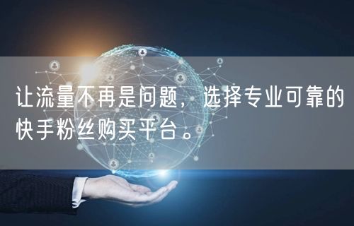 让流量不再是问题，选择专业可靠的快手粉丝