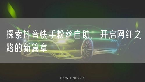 探索抖音快手粉丝自助，开启网红之路的新篇章