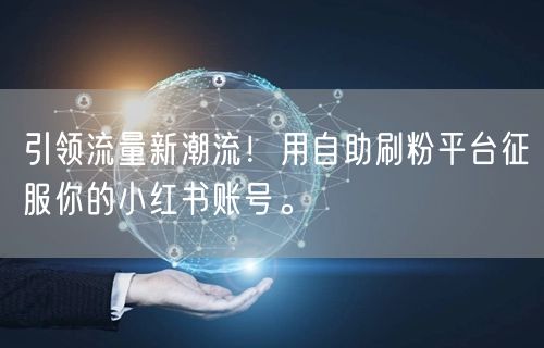 引领流量新潮流！用自助刷粉平台征服你的小