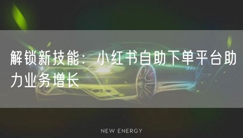 解锁新技能：小红书自助下单平台助力业务增