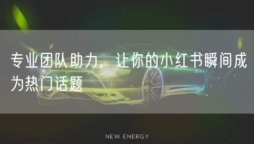 专业团队助力，让你的小红书瞬间成为热门话题
