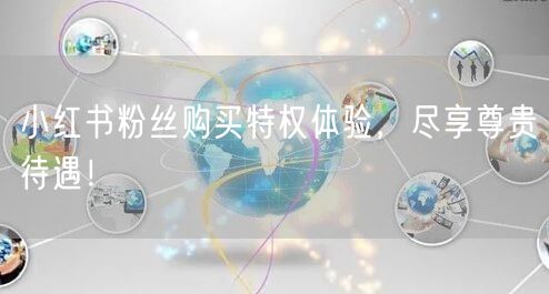 小红书粉丝购买特权体验，尽享尊贵待遇！