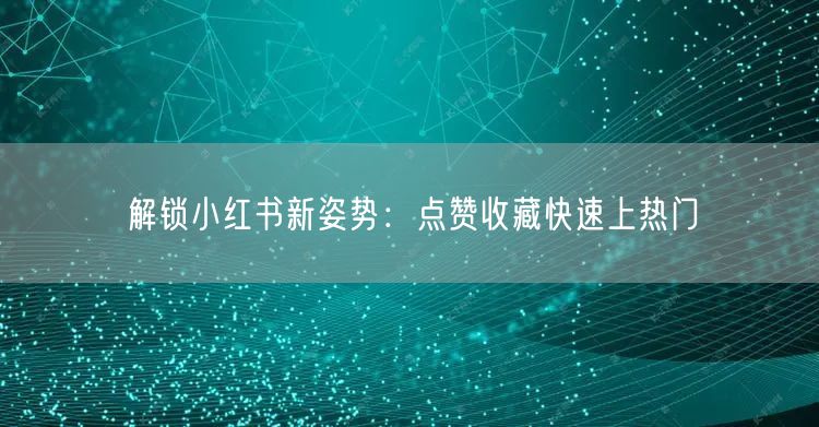 解锁小红书新姿势：点赞收藏快速上热门
