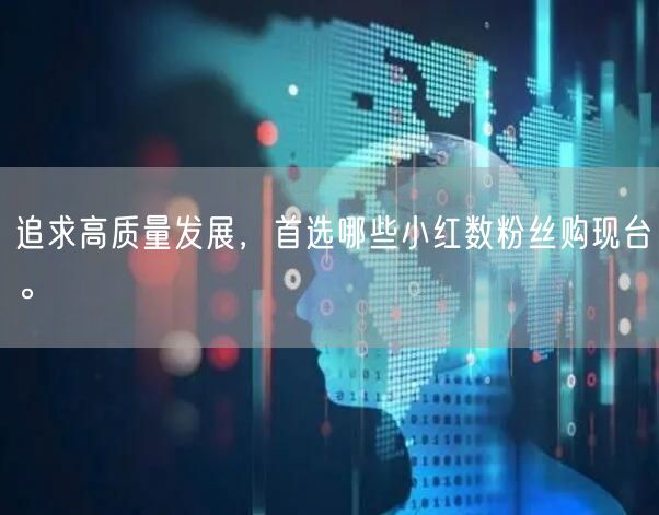 追求高质量发展，首选哪些小红数粉丝购现台。