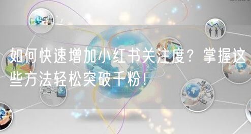 如何快速增加小红书关注度？掌握这些方法轻松突破千粉！