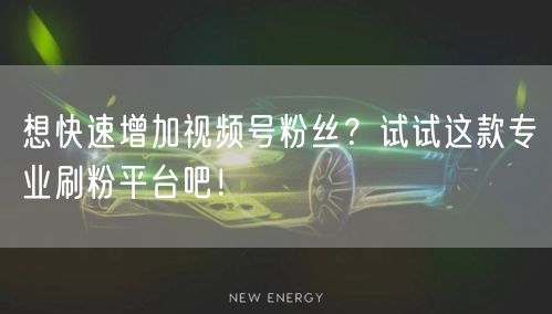 想快速增加视频号粉丝？试试这款专业刷粉平