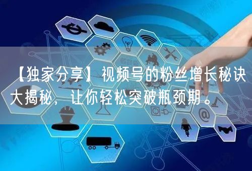 【独家分享】视频号的粉丝增长秘诀大揭秘，