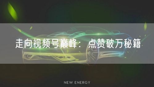 走向视频号巅峰：点赞破万秘籍