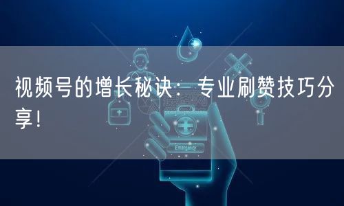 视频号的增长秘诀：专业刷赞技巧分享！