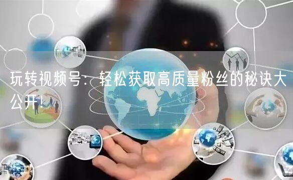玩转视频号：轻松获取高质量粉丝的秘诀大公开！