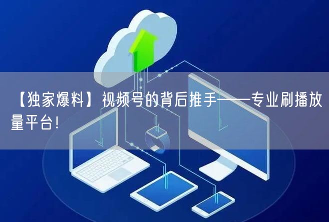 【独家爆料】视频号的背后推手——专业刷播放量平台！