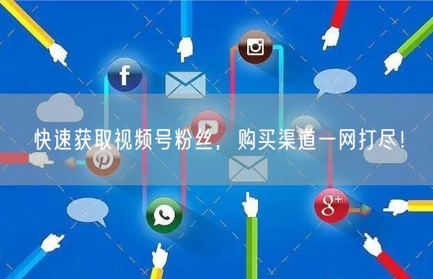 快速获取视频号粉丝，购买渠道一网打尽！