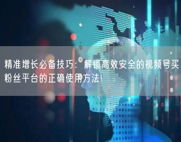 精准增长必备技巧：解锁高效安全的视频号买