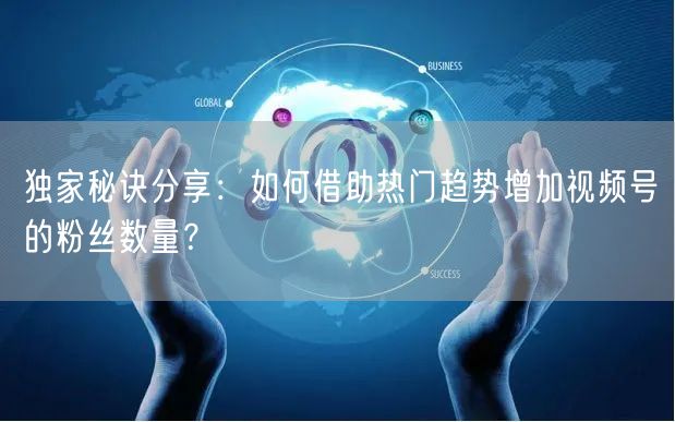 独家秘诀分享：如何借助热门趋势增加视频号