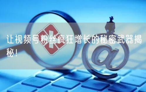 让视频号粉丝疯狂增长的秘密武器揭秘！