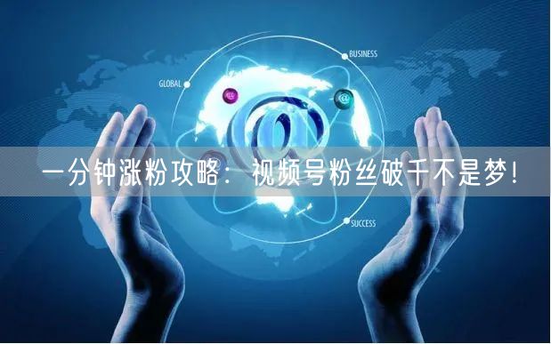 一分钟涨粉攻略：视频号粉丝破千不是梦！