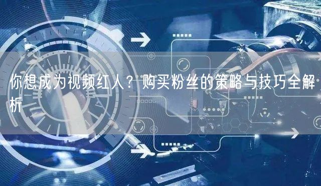你想成为视频红人？购买粉丝的策略与技巧全解析