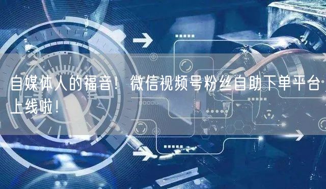 自媒体人的福音！微信视频号粉丝自助下单平